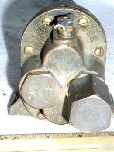 Vintage brass oberdorfer 60 rotary hit miss gear pump