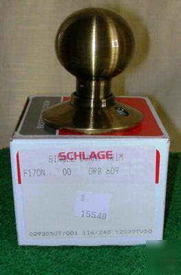Schlage F170 orbit 609, dummy knob, residential