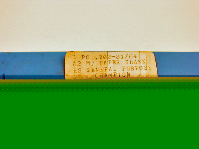 New champion 702 #2 morse taper drill - 31/64