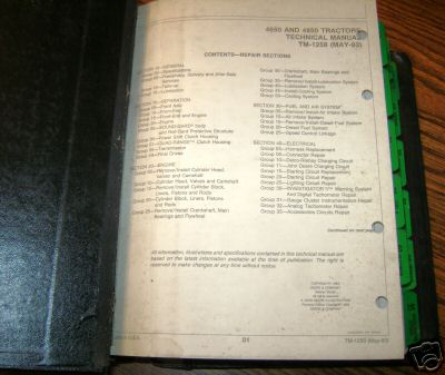 John deere 4650 & 4850 tractor technical manual jd 