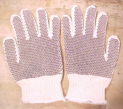 144 pairs dot non-slip work gloves large