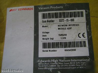 Boc edwards network flash module face iqdp D37215000