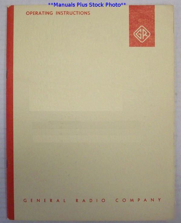 General radio gr 1454-a/1454- op/service manual $5 ship