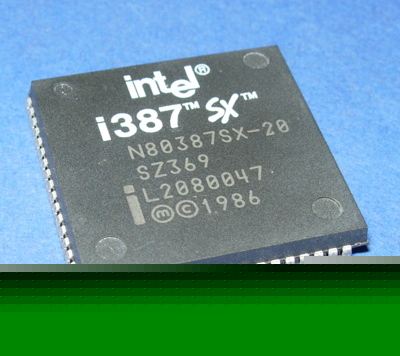 New alu N80387SX-20 intel coprocessor plcc 