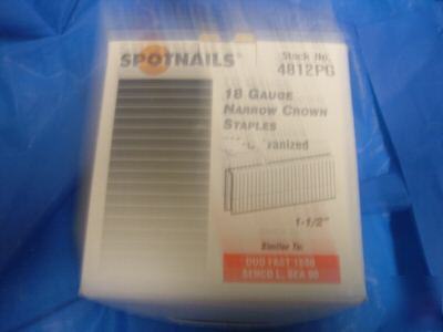 Senco,hitachi,bostitch 1 1/2IN.leg staples 5,000 box 